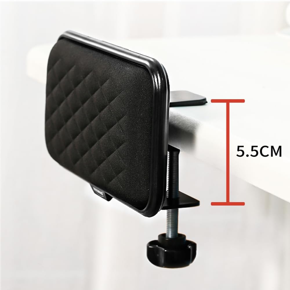 Ergonomic Armrest Mouse Tray Under Desk Arm Support Mouse Pad Attachment Mousepad Arm Rest Mouse Platform Clamp On Office Desktop Gaming Elbow Wrist Rest Desk Mounted Elbow Support