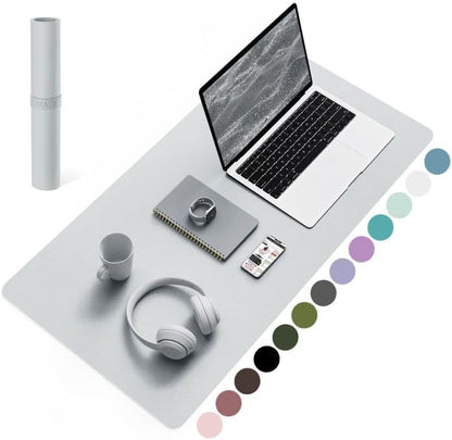 YSAGi Non-Slip Leather Desk Pad, Waterproof Laptop Computer Desk Keyboard Mat, Table Protector Blotter Mat, Large Mouse Pad for Office/Work/Home/Decor(Dark Brown, 31.5" x 15.7")