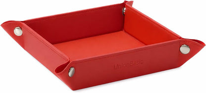 UnionBasic Small Valet Tray, Jewelry Tray for Rings Watches Earrings, Entryway Catchall Caddy for Coins Keys Change, Nightstand Bedside Valet Holder, Trays for Electronic Gadgets, Beige - Colors B