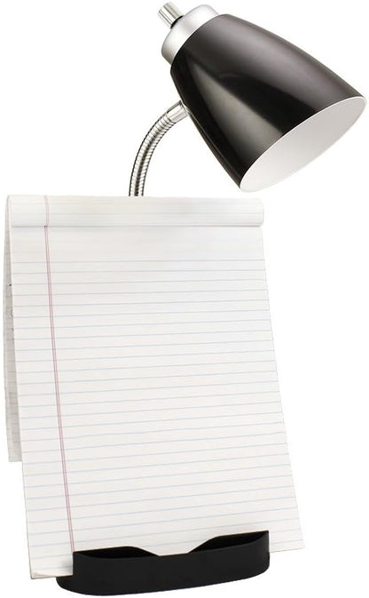 Limelights LD1056-BLK Desk Lamp Organizer with iPad Tablet Book Stand and USB Charging Port, Black