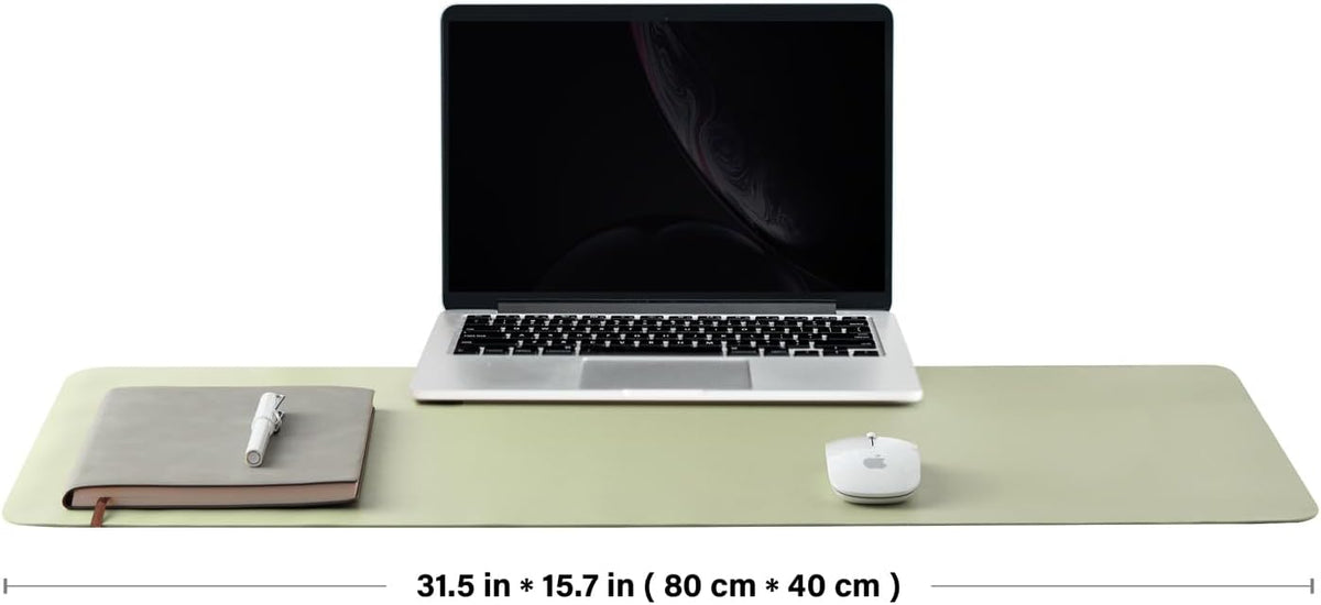Large Cork Desk Mat - 47.2"x 17" Desk Pad for Office and Home - Ideal for Large Mouse Pad and Desk Mats on Top of Desks(Dark Green)