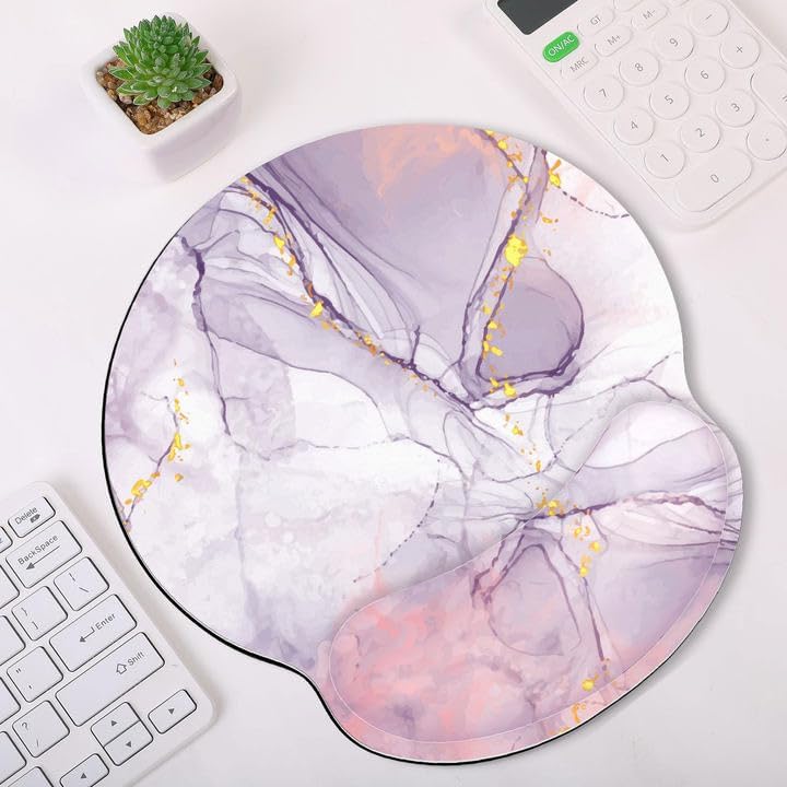 KONVINIT Ergonomic Mouse Pad with Wrist Rest, Small Mousepad with Non-Slip Rubber Base and Smooth Surface, Beach Mouse Pads for Desk, Office Desk Accessories