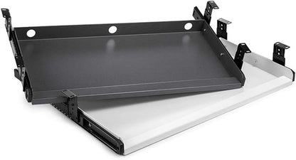 Keyboard Tray Under Desk Heavy-Duty Metal Slide-Out Platform Drawer Tray (Gray)