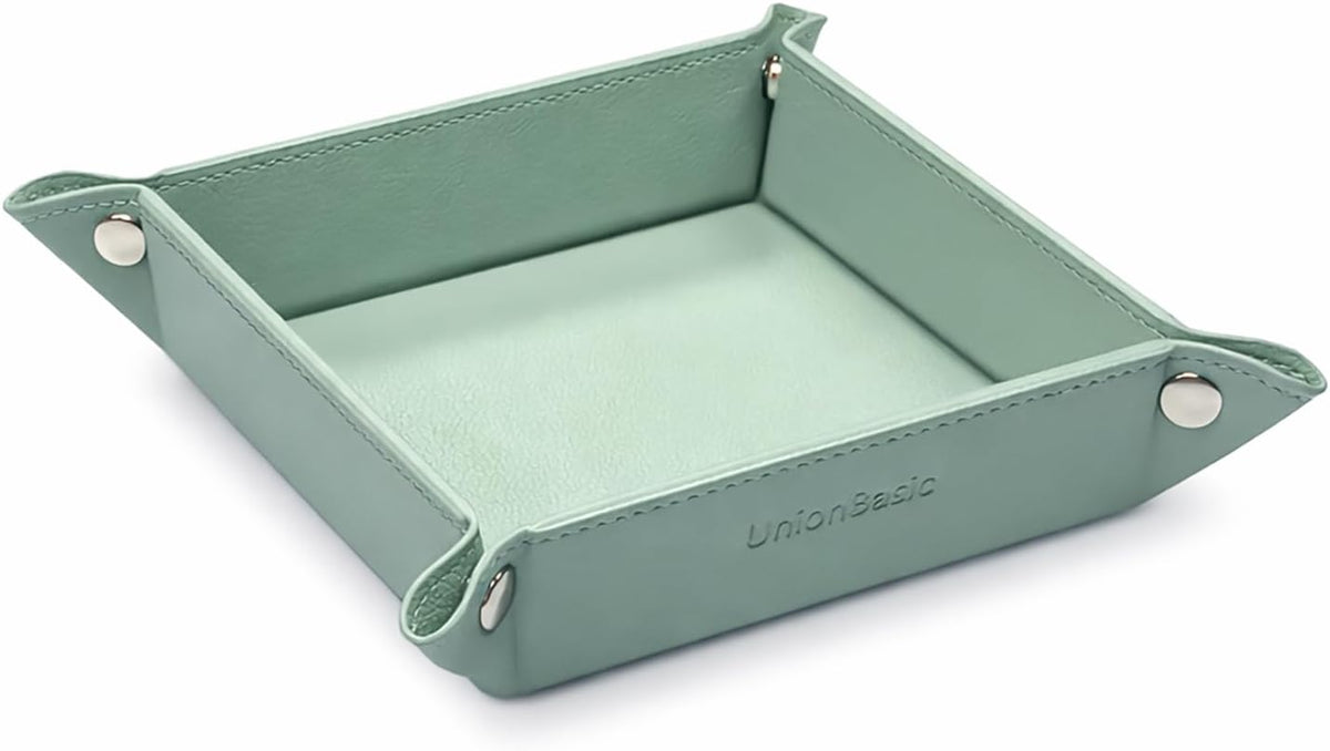 Small Valet Tray, Jewelry Tray for Rings Watches Earrings, Entryway Catchall Caddy for Coins Keys Change, Nightstand Bedside Valet Holder, Trays for Electronic Gadgets, Beige - Colors A