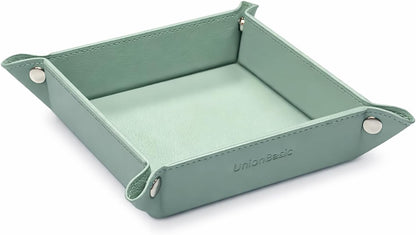 Small Valet Tray, Jewelry Tray for Rings Watches Earrings, Entryway Catchall Caddy for Coins Keys Change, Nightstand Bedside Valet Holder, Trays for Electronic Gadgets, Beige - Colors A