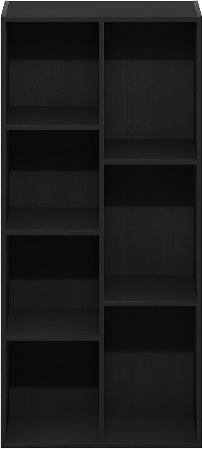 Furinno PASIR Book Shelf, 2-Tier Modern Bookshelf, Open Shelves Bookcase 9 x 12 x 21, Easy Assembly, for Living Room, Bedroom, Home Office, White