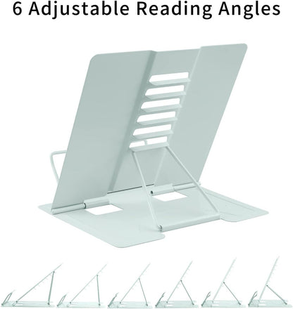 MSDADA Desk Book Stand Metal Reading Rest Book Holder Adjustable