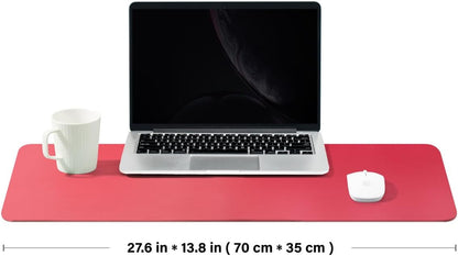 HOMIEAZICOZI Leather Desk Mat - Non-Slip PU Desk Pad for Office and Home - Desk Organization and Accessories - Ideal for Large Mouse Pad and Desk Mats on Top of Desks (Black,36''x 17'') (DPD-B-L)