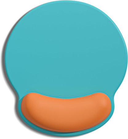 Ergonomic Mouse Pad with Wrist Rest, Comfortable Silicone Non-Slip Computer Pain Relief Gel Mouse Mat with Wrist Support for Gaming, Work, Office, Women & Men, Cute Pattern, Beige