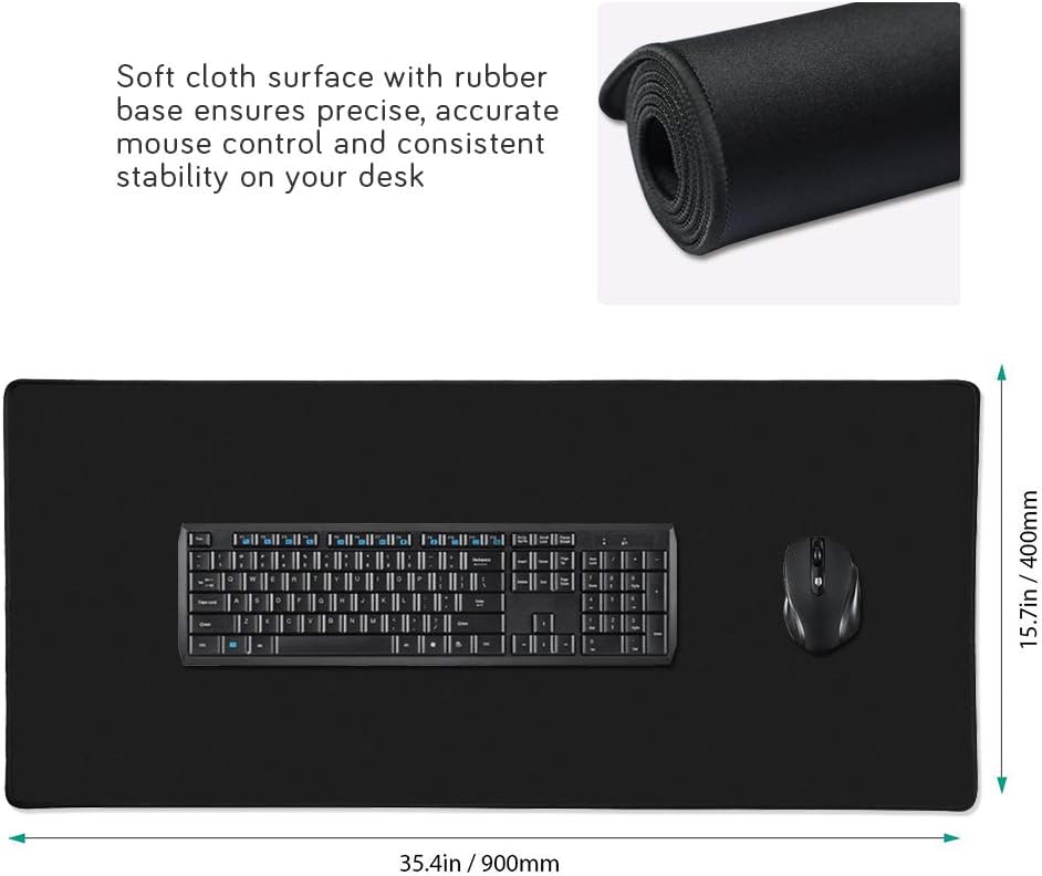 XXL Professional Large Mouse Pad & Computer Game Mouse Mat (35.4x15.7x0.1IN, Map) (90 * 40 Map)