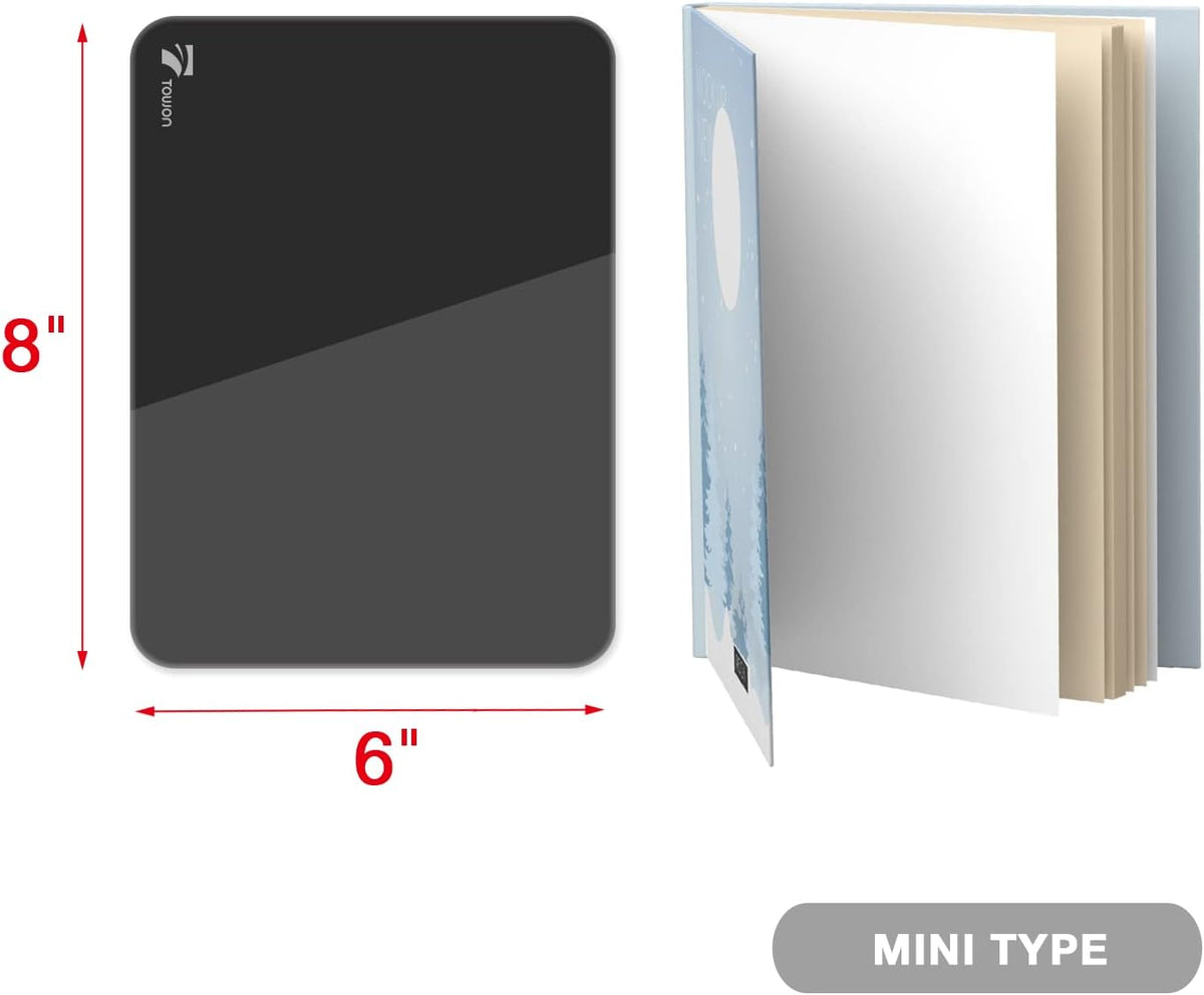 Small Glass Desktop Whiteboard Dry-Erase, Mini Pure Glass Whiteboard Stand