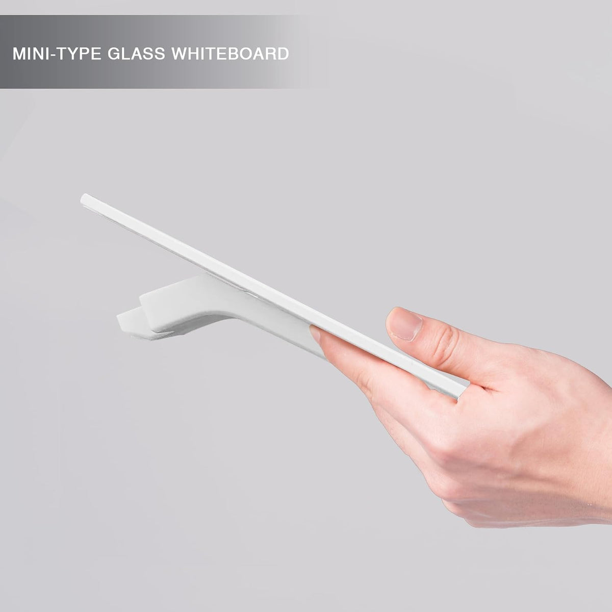 Small Glass Desktop Whiteboard Dry-Erase, Mini Pure Glass Whiteboard Stand