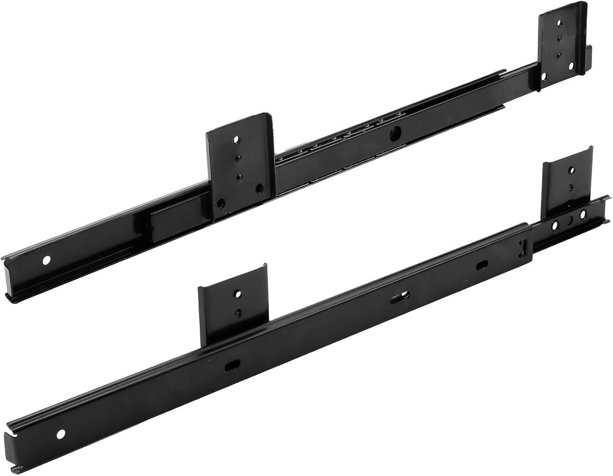 Under Desk Keyboard Tray Slides, 14 In Computer Drawer Tray, Black