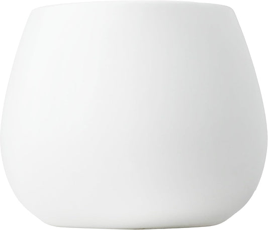 Kate Sleek Matte White Plant Pot Indoor, 5 Inch Pot for Plants, Lightweight, Minimal Style, Tabletop Decorative Garden Pot at Living Room, Work Desk, Ceramic Cachepot for Indoor Plants, Faux Flower