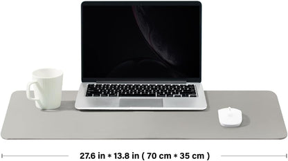 HOMIEAZICOZI Leather Desk Mat - Non-Slip PU Desk Pad for Office and Home - Desk Organization and Accessories - Ideal for Large Mouse Pad and Desk Mats on Top of Desks (Black,36''x 17'') (DPD-B-L)
