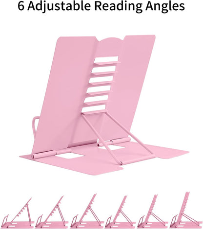 MSDADA Desk Book Stand Metal Reading Rest Book Holder Adjustable