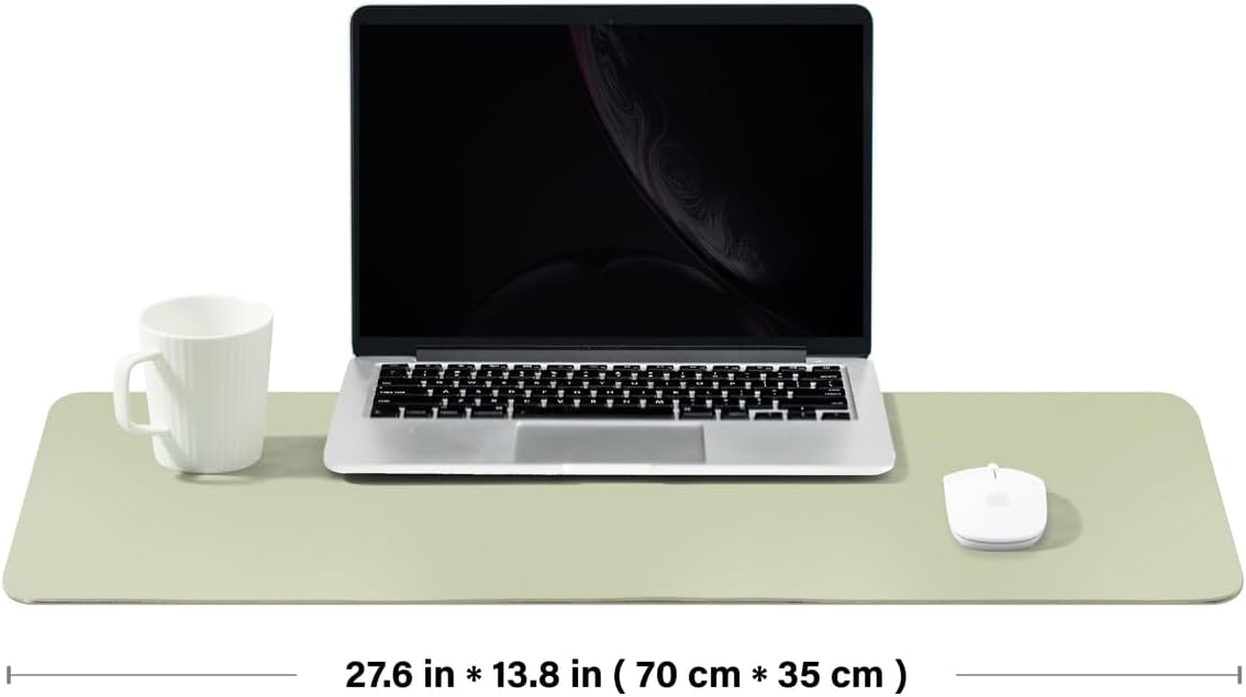 Large Cork Desk Mat - 47.2"x 17" Desk Pad for Office and Home - Ideal for Large Mouse Pad and Desk Mats on Top of Desks(Dark Green)