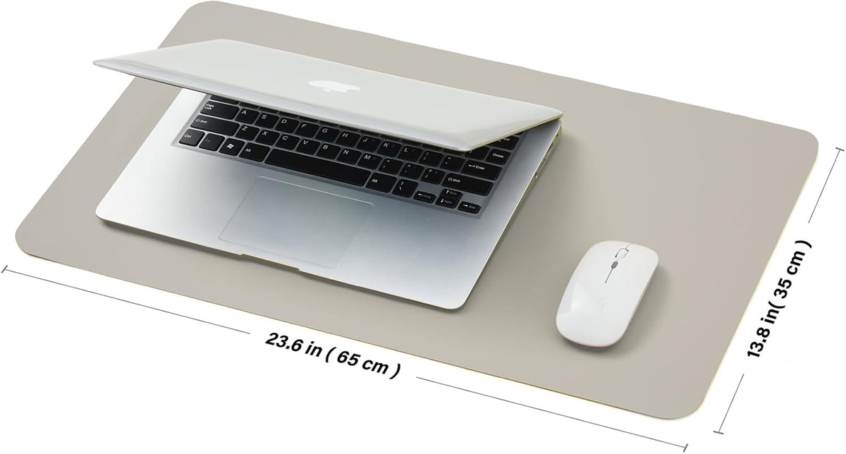 HOMIEAZICOZI Leather Desk Mat - Non-Slip PU Desk Pad for Office and Home - Desk Organization and Accessories - Ideal for Large Mouse Pad and Desk Mats on Top of Desks (Black,36''x 17'') (DPD-B-L)