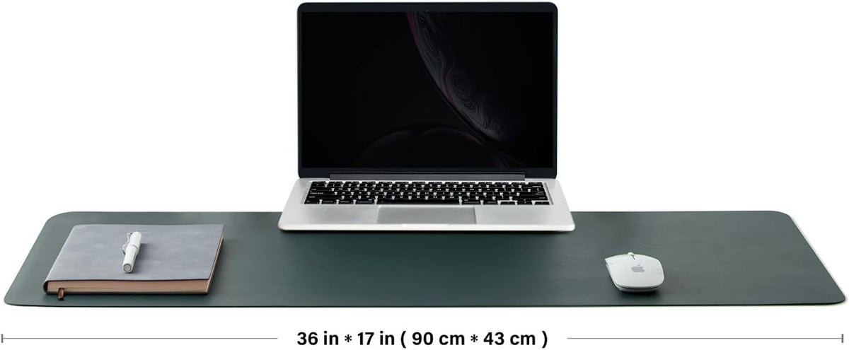 Large Cork Desk Mat - 47.2"x 17" Desk Pad for Office and Home - Ideal for Large Mouse Pad and Desk Mats on Top of Desks(Dark Green)