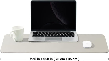 HOMIEAZICOZI Leather Desk Mat - Non-Slip PU Desk Pad for Office and Home - Desk Organization and Accessories - Ideal for Large Mouse Pad and Desk Mats on Top of Desks (Black,36''x 17'') (DPD-B-L)