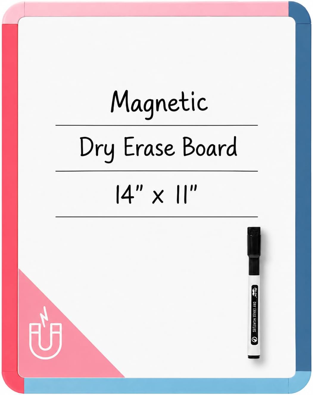 Dry Erase Board, 14” x 11”, White Frame