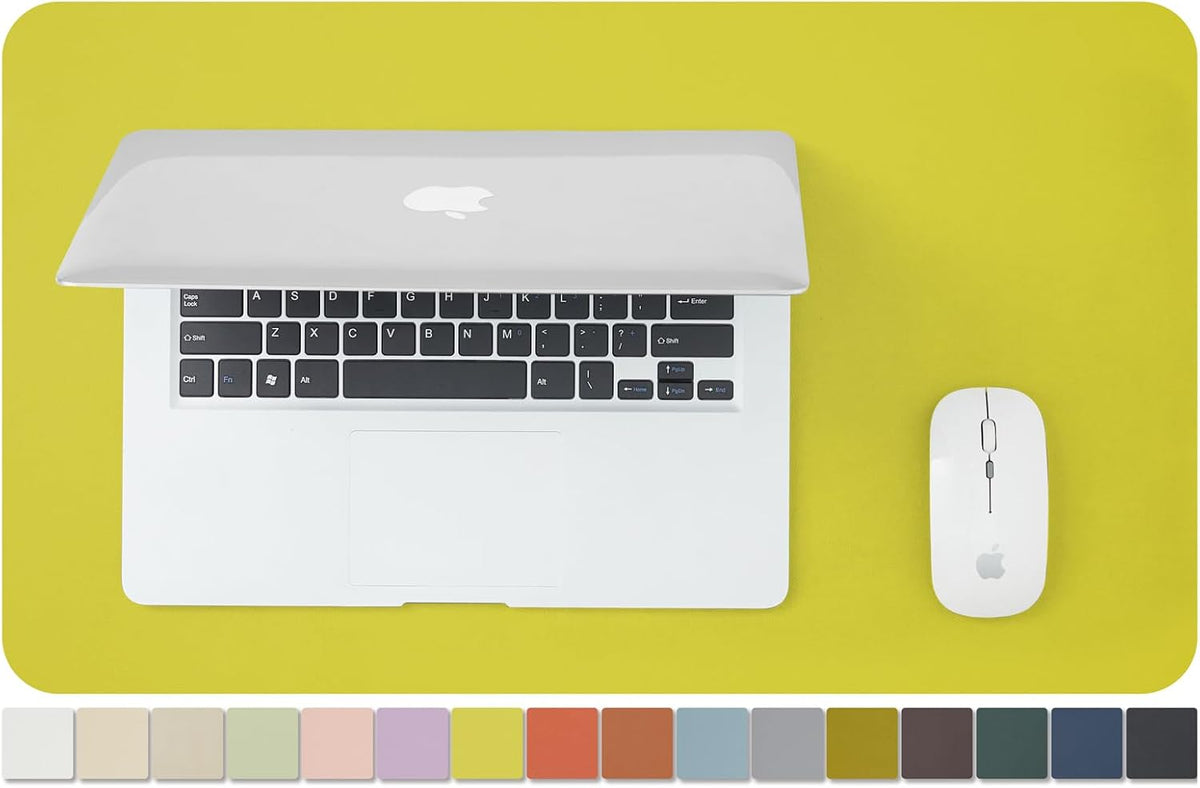 HOMIEAZICOZI Leather Desk Mat - Non-Slip PU Desk Pad for Office and Home - Desk Organization and Accessories - Ideal for Large Mouse Pad and Desk Mats on Top of Desks (Black,36''x 17'') (DPD-B-L)