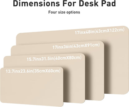 Aothia Leather Office Desk Pad Protector, Non-Slip PU Leather Desk Blotter, Waterproof Laptop Writing Mouse Pad for Office and Home, Black, 31.5" x 15.7" - Colors B