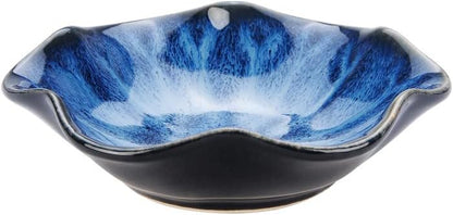 Ring Dish, Kiln Glaze Jewelry Trinket Tray, Gifts for Women I Lotus Leaf Necklace Earrings Holder on Nightstand Bathroom, Ceramic Cute Key Bowl, White. All Jewelries Are NOT Included.
