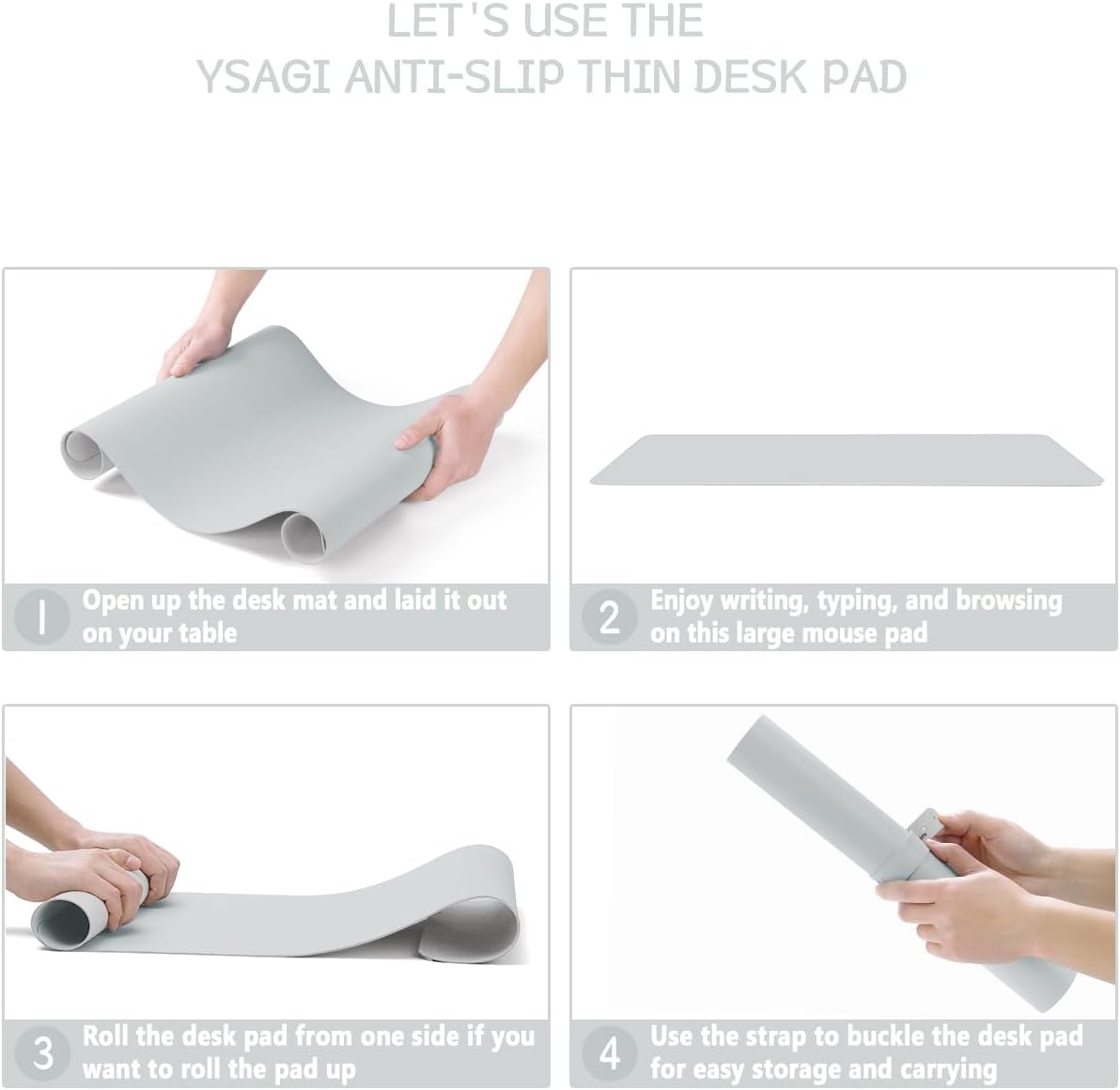 YSAGi Non-Slip Leather Desk Pad, Waterproof Laptop Computer Desk Keyboard Mat, Table Protector Blotter Mat, Large Mouse Pad for Office/Work/Home/Decor(Dark Brown, 31.5" x 15.7")