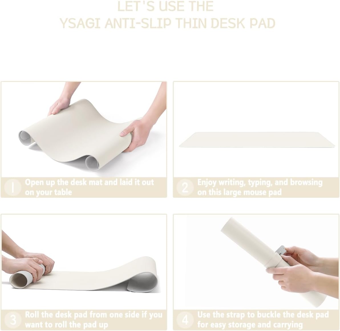 YSAGi Non-Slip Leather Desk Pad, Waterproof Laptop Computer Desk Keyboard Mat, Table Protector Blotter Mat, Large Mouse Pad for Office/Work/Home/Decor(Dark Brown, 31.5" x 15.7")