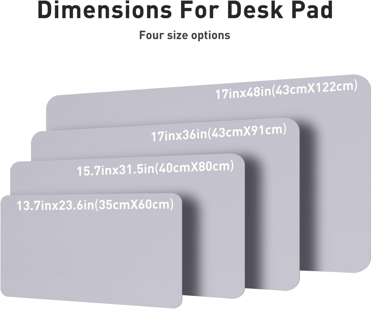 Aothia Leather Office Desk Pad Protector, Non-Slip PU Leather Desk Blotter, Waterproof Laptop Writing Mouse Pad for Office and Home, Black, 31.5" x 15.7" - Colors B