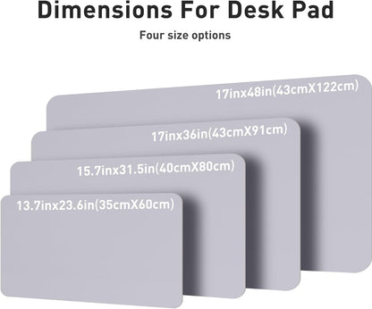 Aothia Leather Office Desk Pad Protector, Non-Slip PU Leather Desk Blotter, Waterproof Laptop Writing Mouse Pad for Office and Home, Black, 31.5" x 15.7" - Colors B