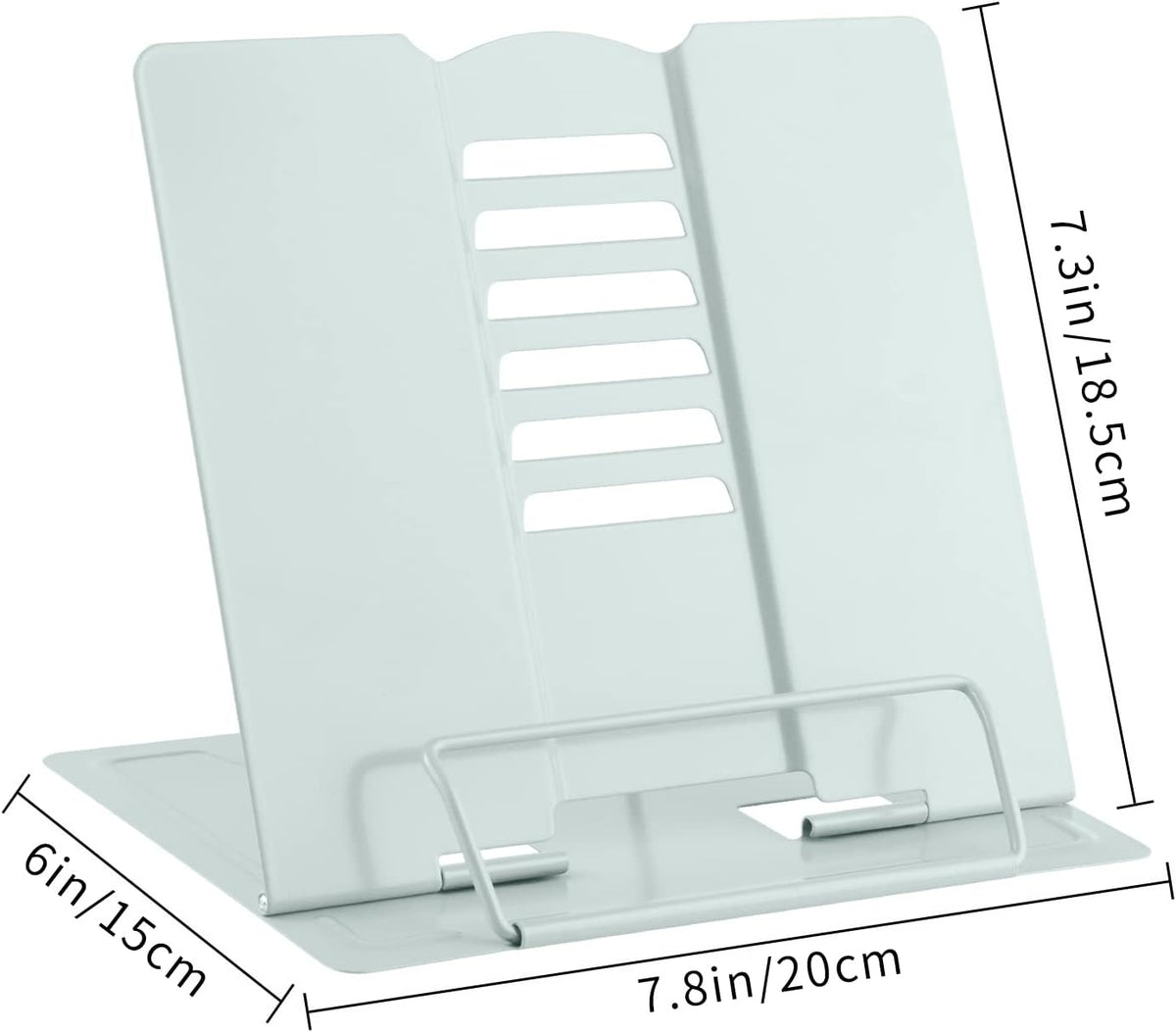 MSDADA Desk Book Stand Metal Reading Rest Book Holder Adjustable