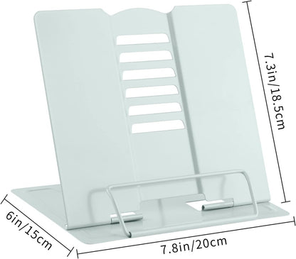 MSDADA Desk Book Stand Metal Reading Rest Book Holder Adjustable
