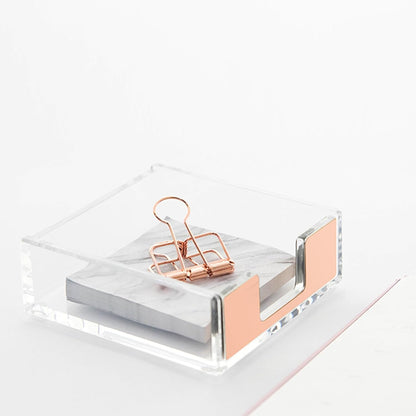 Gold Sticky Note Holder Memo Note Pad Holder Dispenser