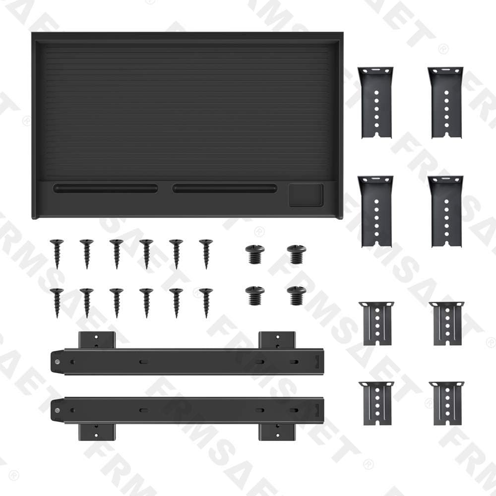 FRMSAET Office Furniture Accessories Keyboard Drawer Under Desk Multipurpose Tray with Adjustable Height Bracket-for Organize Keyboard,Tool,Pencil,Eraser (Large,Black)