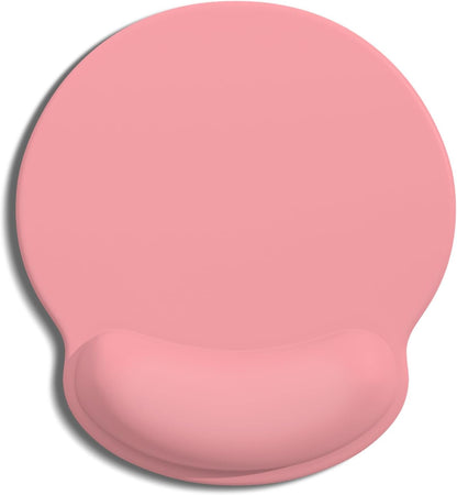 Ergonomic Mouse Pad with Wrist Rest, Comfortable Silicone Non-Slip Computer Pain Relief Gel Mouse Mat with Wrist Support for Gaming, Work, Office, Women & Men, Cute Pattern, Beige