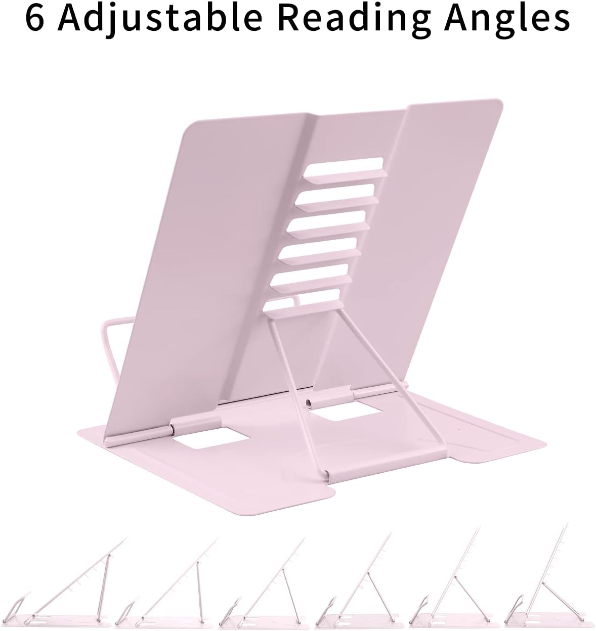 MSDADA Desk Book Stand Metal Reading Rest Book Holder Adjustable
