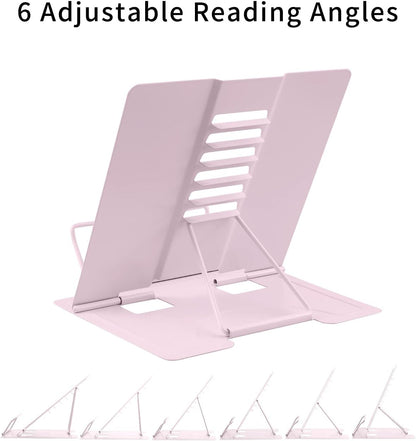 MSDADA Desk Book Stand Metal Reading Rest Book Holder Adjustable