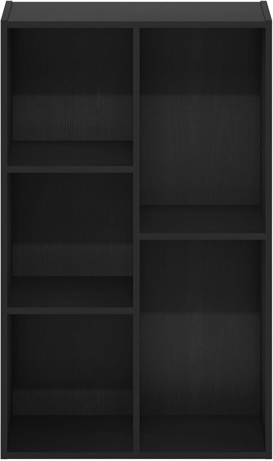 Furinno PASIR Book Shelf, 2-Tier Modern Bookshelf, Open Shelves Bookcase 9 x 12 x 21, Easy Assembly, for Living Room, Bedroom, Home Office, White
