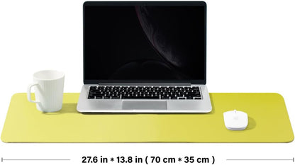 HOMIEAZICOZI Leather Desk Mat - Non-Slip PU Desk Pad for Office and Home - Desk Organization and Accessories - Ideal for Large Mouse Pad and Desk Mats on Top of Desks (Black,36''x 17'') (DPD-B-L)