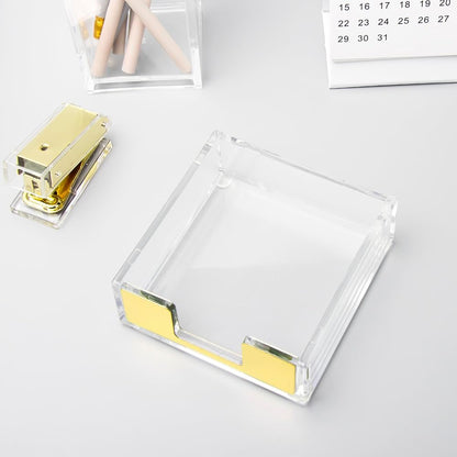 Gold Sticky Note Holder Memo Note Pad Holder Dispenser
