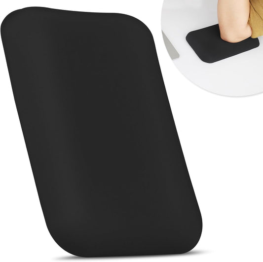 Leolee Elbow Rest Pads for Desk, Black Ergonomic Wrist Rest Arm Rest Pads | Memory Foam & Non-Slip Base, Armrest Cushion Support Pad Relieve Elbow and Wrist Pain for Computer, Office, 2 Packs