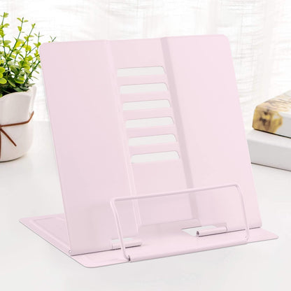 MSDADA Desk Book Stand Metal Reading Rest Book Holder Adjustable