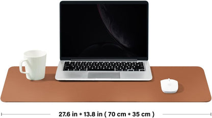 HOMIEAZICOZI Leather Desk Mat - Non-Slip PU Desk Pad for Office and Home - Desk Organization and Accessories - Ideal for Large Mouse Pad and Desk Mats on Top of Desks (Black,36''x 17'') (DPD-B-L)