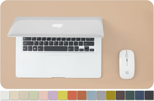 HOMIEAZICOZI Leather Desk Mat - Non-Slip PU Desk Pad for Office and Home - Desk Organization and Accessories - Ideal for Large Mouse Pad and Desk Mats on Top of Desks (Black,36''x 17'') (DPD-B-L)