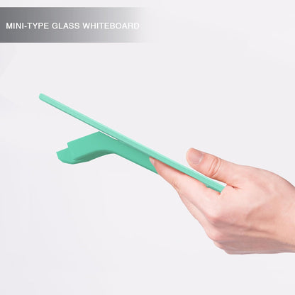Small Glass Desktop Whiteboard Dry-Erase, Mini Pure Glass Whiteboard Stand