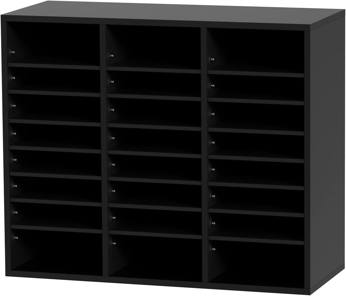 VEVOR Literature Organizers, 12 Compartments Office Mailbox with Adjustable Shelves, Wood Literature Sorter 20.4x12x16.1 inches for Office, Home, Classroom, Mailrooms Organization, EPA Certified White