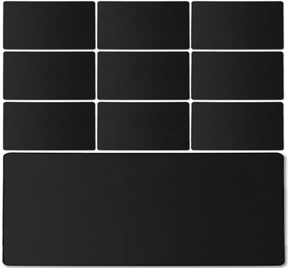 31.5" x 15.7" Waterproof Fabric Desk Pad, Rubber Anti-Slip Base, Stitched Edges No Curling, Fits Laptop Keyboard and Mouse, Smooth Office Mat Large Mouse Pad for Work Game, Black