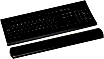 3M Keyboard Wrist Rest, Gel, Black Leatherette, Wired, Kp200le